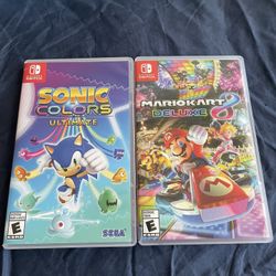 Switch Empty Cases Mario kart 8 & Sonic