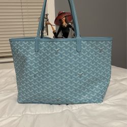 Printed Baby Blue Tote Bag