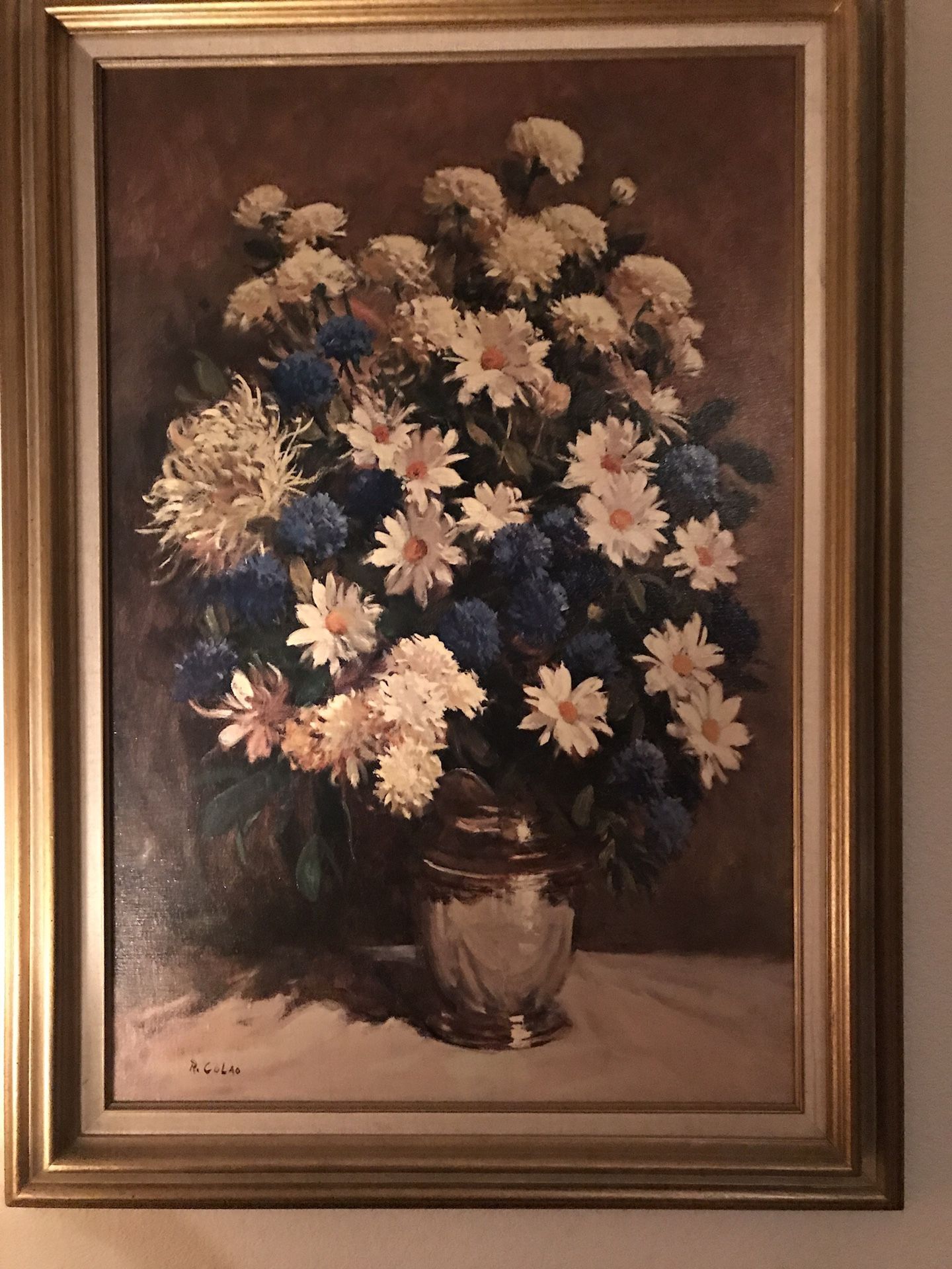 r.Colao original oil painting with beautiful wooden frame