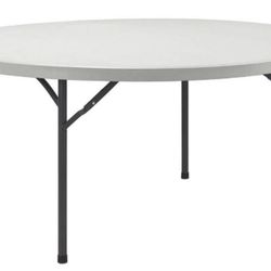 Open Box Lorell Round Banquet Table, 60 by 60 by 29-1/2-Inch, Platinum Color