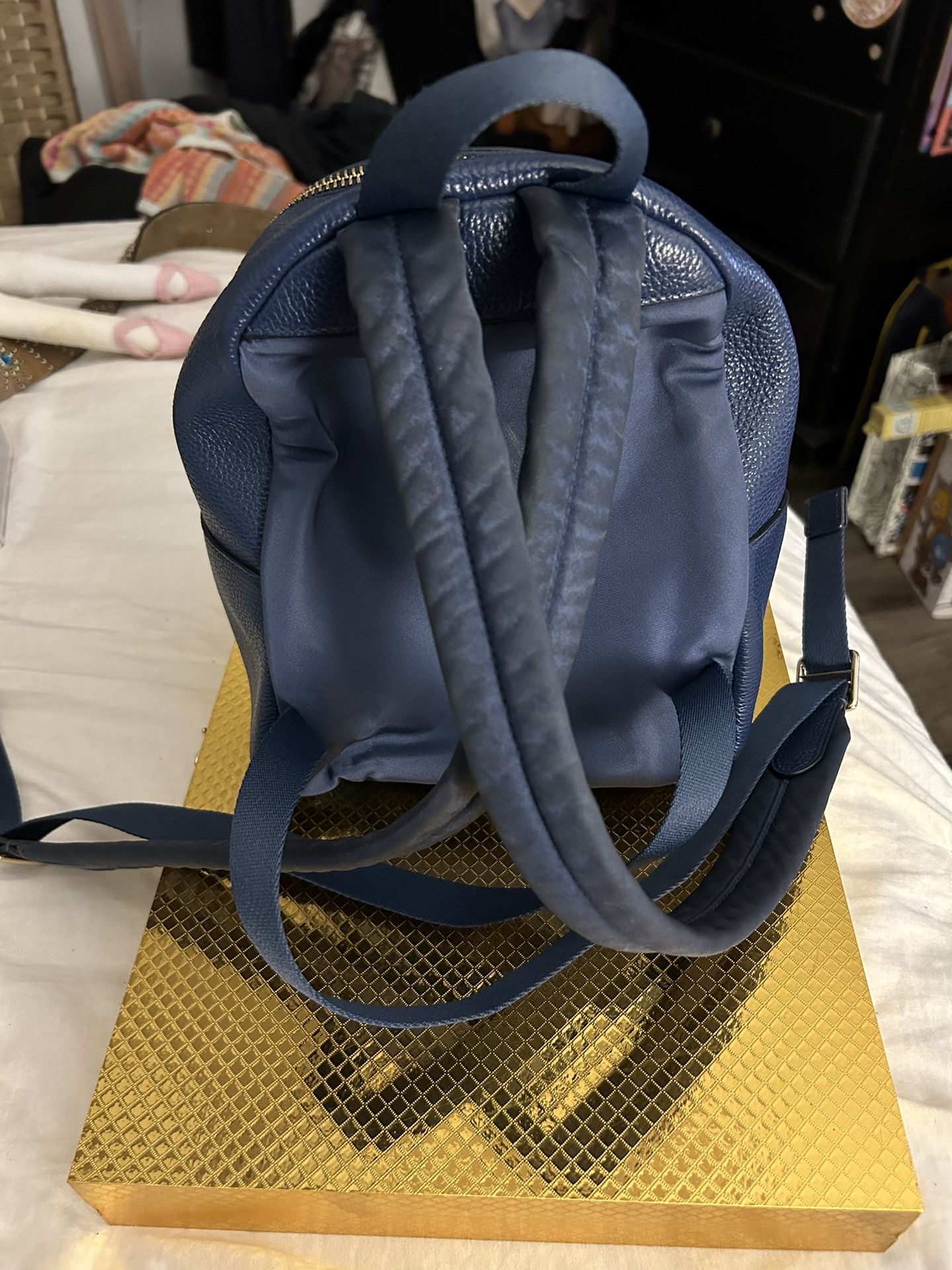 Blue Coach Mini Charlie Backpack F38263 Mint condition COACH Charlie Mini Leather Backpack, Light  main image 3