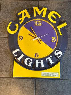 Vintage Camel Lights Plastic Wall Clock