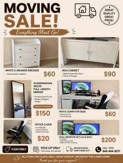 Moving Sale this week only!