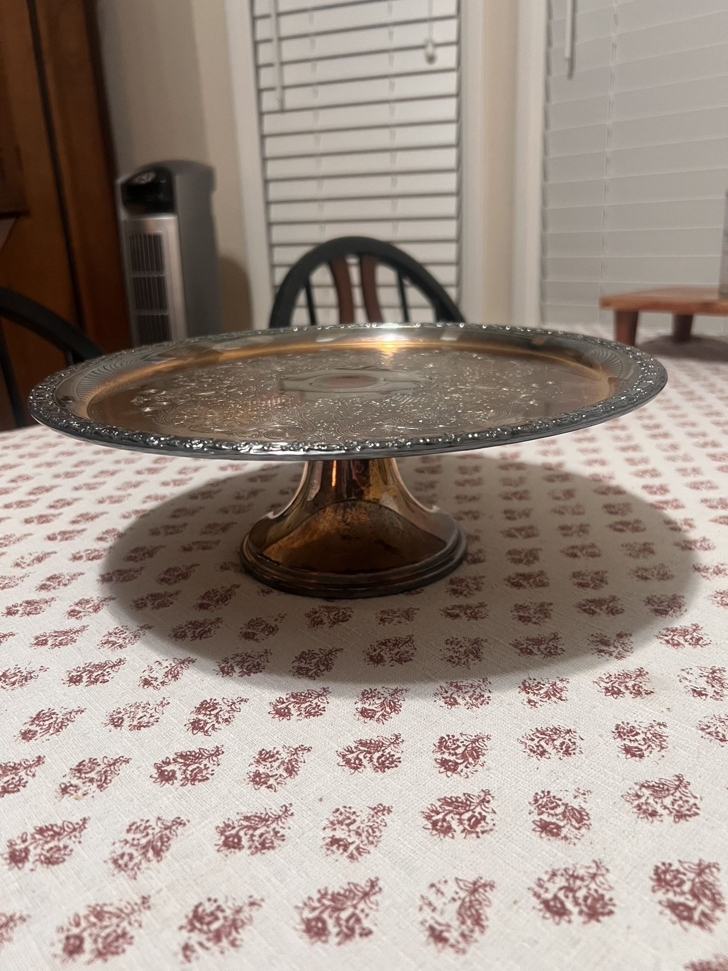 Camelot Silver Pedestal Platter