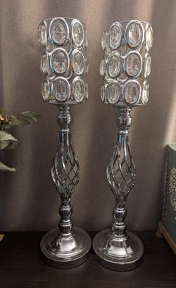 Silver Diamond Metallic Stands