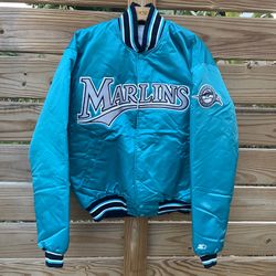 Vintage Florida Marlins Satin Starter Jacket