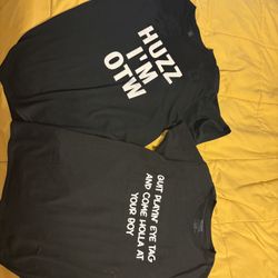 Rizz Shirts. “huzz I’m Otw” Shirt-black.”eye Tag” Shirt -black 