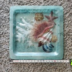 Large Coastal Glass Platter