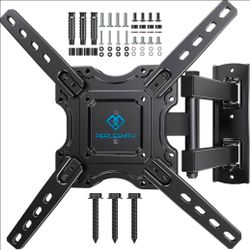 PERLESMITH UL Listed Full Motion TV Wall Mount for Most 26-60 inch Flat Curved OLED 4K TVs up to 77lbs, Wall Mount TV Bracket with Swivel & Extension 
