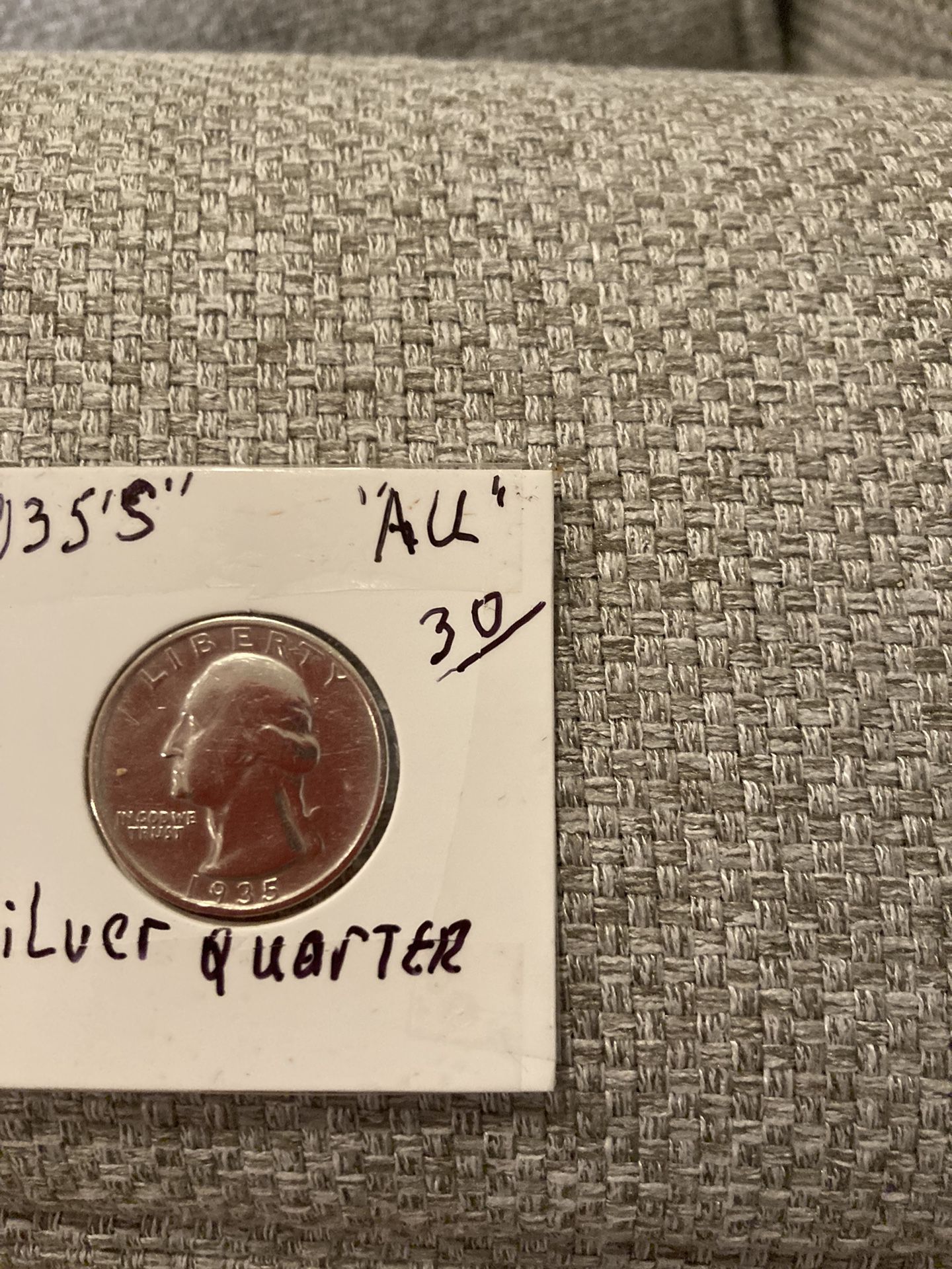 Silver Quarter Coin 1935S