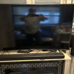 55” Curved Samsung Tv And Sound Bar 