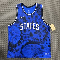 Nike USMNT US Soccer States USA Basketball Jersey Mens Sz XL Blue DN1134-452 New
