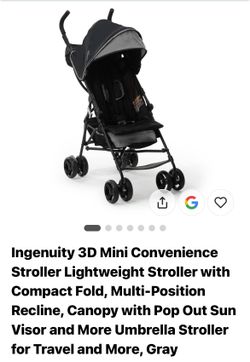Ingenuity 3D Mini Convenience Stroller – Gray