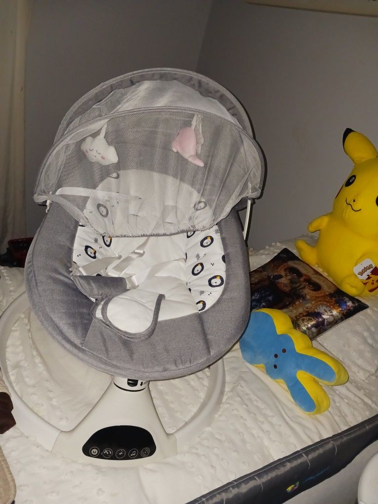 New Blue Tooth Baby Swing 25 Firm Look My Post All Must Go Asap