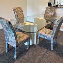 Glass Dining Table & Chairs