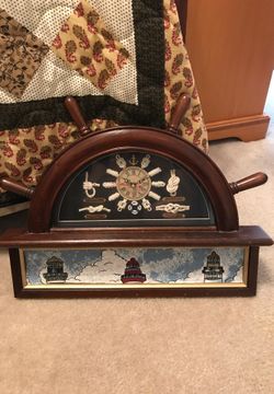 Ship wheel clock