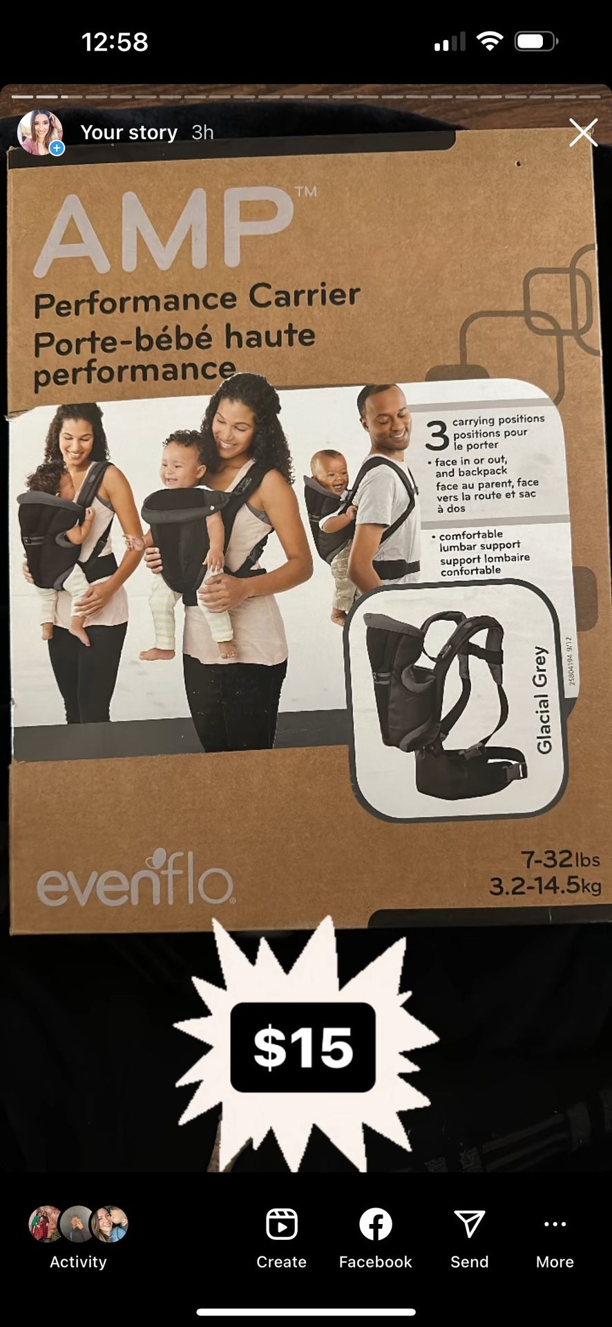 Evenflo Baby Carrier 