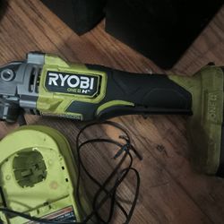 RYOBI 18V ONE+ HP Brushless 4-1/2" Angle Grinder Kit with (1) 4.0Ah Battery and (1) Charger