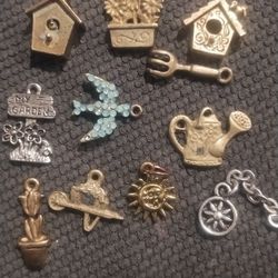 Med Spring Garden Theme Charms 