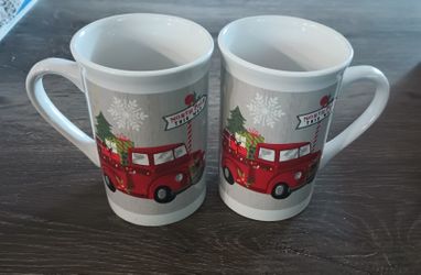 Little Red Truck Mug (Set Of 2)