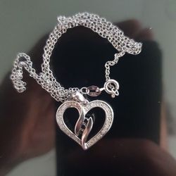 Diamond Heart Necklace 