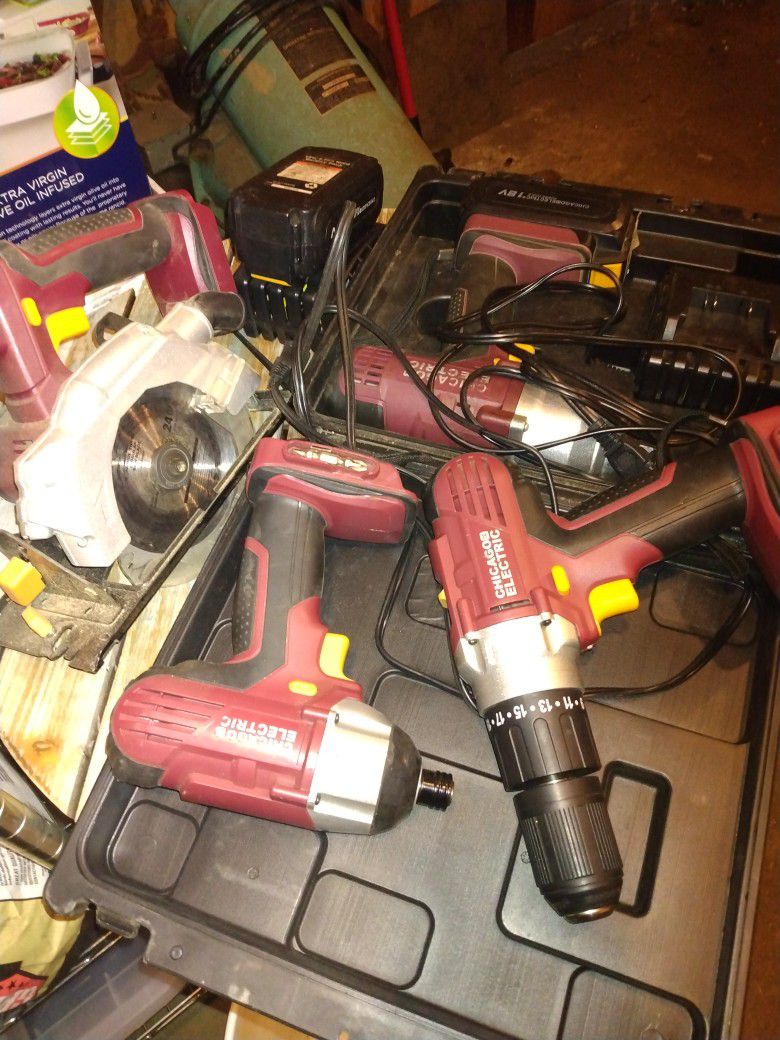 Chicago Electric Impact,Impact Driver,Drill,Circular Saw