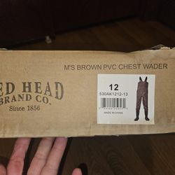 Redhead Fishing Hunting Pvc Chest Waders Size 12