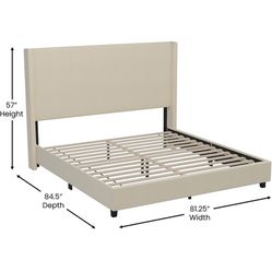 Brand New Beige King Bed In The Box