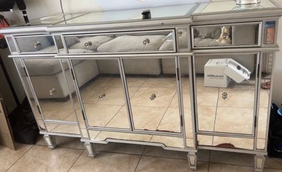 Mirrored Sideboard Buffet Cabinet