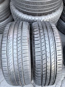 Par De Llantas Usadas En Muy Buenas Condiciones Marca Milestar 225/55 R18 Instalación Y Balanceo Por El Mismo Precio