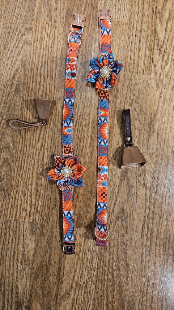Floral Dog Leashes And Bells