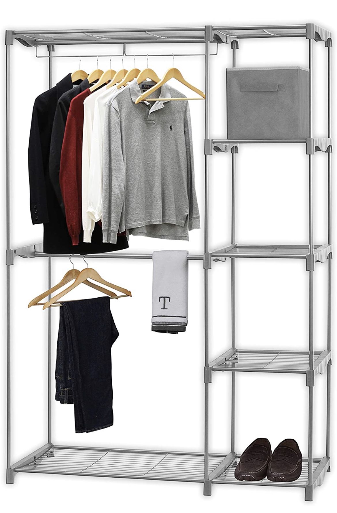 Clothing Rack With Shelves