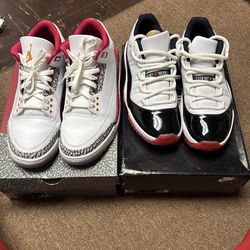 Jordan 3s/Jordan 11s $225