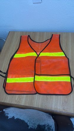 Orange Safety Vest with Reflective Strips