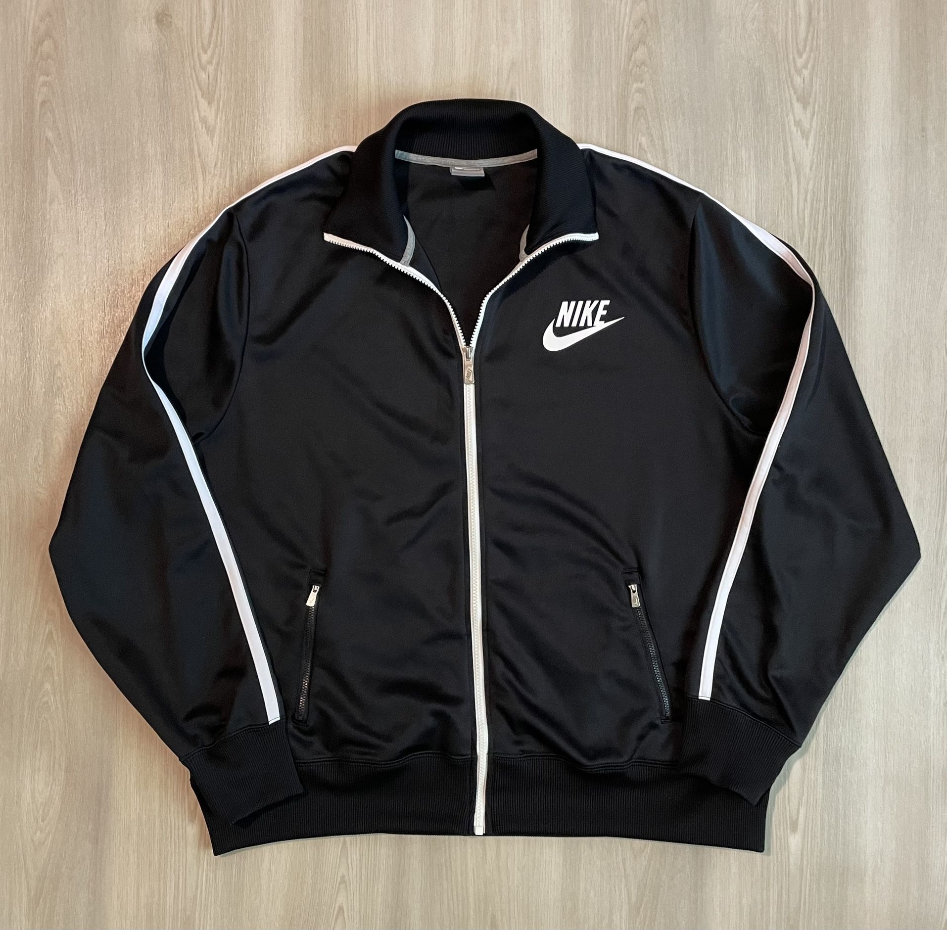 Nike Sportswear HBR Black Track Jacket Full Zip Men’s Size 2XL 502643-010