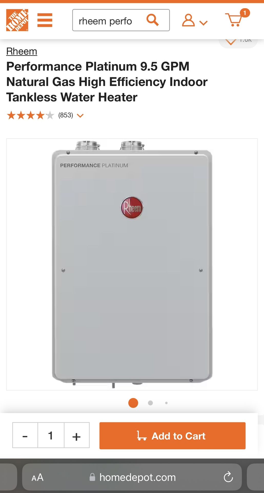 Tankless Water Heater NG