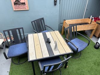 Outdoor Table with Four Chairs