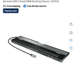 J5create USB-C Dual HDMI Docking Station 