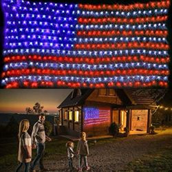 Solar American Flag 🇺🇸 Lights 