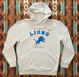 NFL Starter Detroit Lions White Hoodie Sweatshirt Men's Medium
