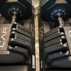 CAP Barbell ADJUSTABELL Adjustable 55 lb Hex Dumbbell Weights Single and Pair