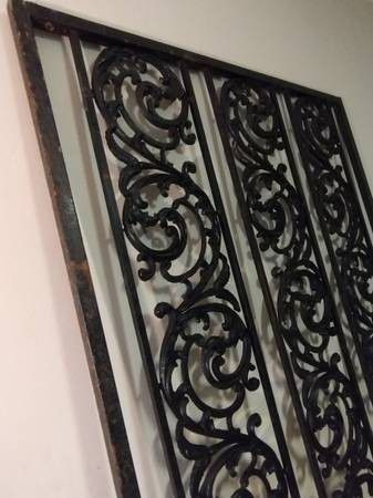 1930s Iron 🏠 Porch Post Support Column Bird of Paradise Detail
