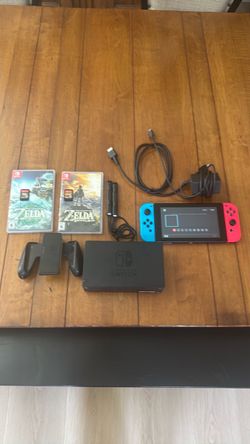 Switch 1 - Console + 2 Zelda Games