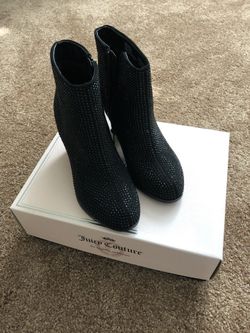 NEW Juicy Couture black ankle boots (size 6.5)