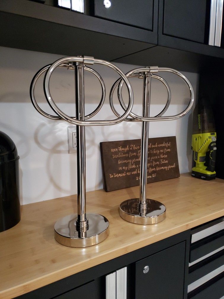 Polished Nickel 19" Countertop Towel Ring