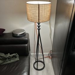 Tripod Floor Lamp with Fabric Shade