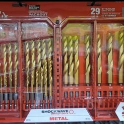 NEW Milwaukee Red Helix Titanium Drill Bit Set 29pc 