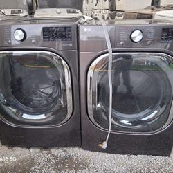 Lg Thin Q WASHER AND DRYER SET ELECTRIC 30-day Warranty 