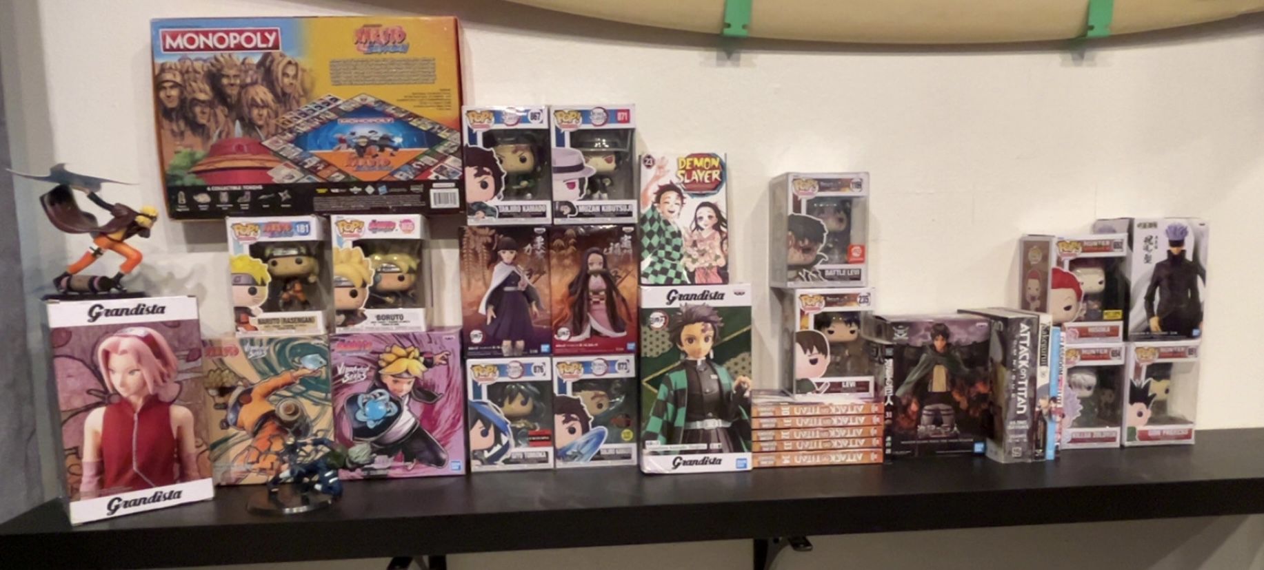 Anime Figure & Funko Pop Collection - Naruto, Demon Slayer, AOT, JJK, Manga and HXH $490 for all