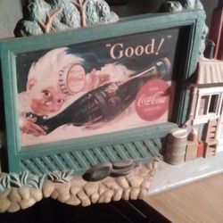 "vintage" coca - cola , sign  16 1/2 tall & 22" wide